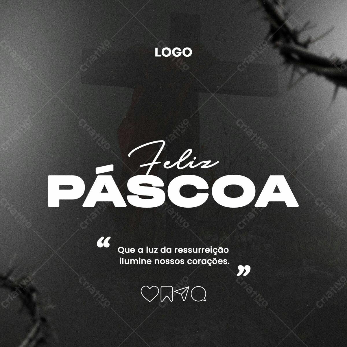 Post para Páscoa PSD Editável