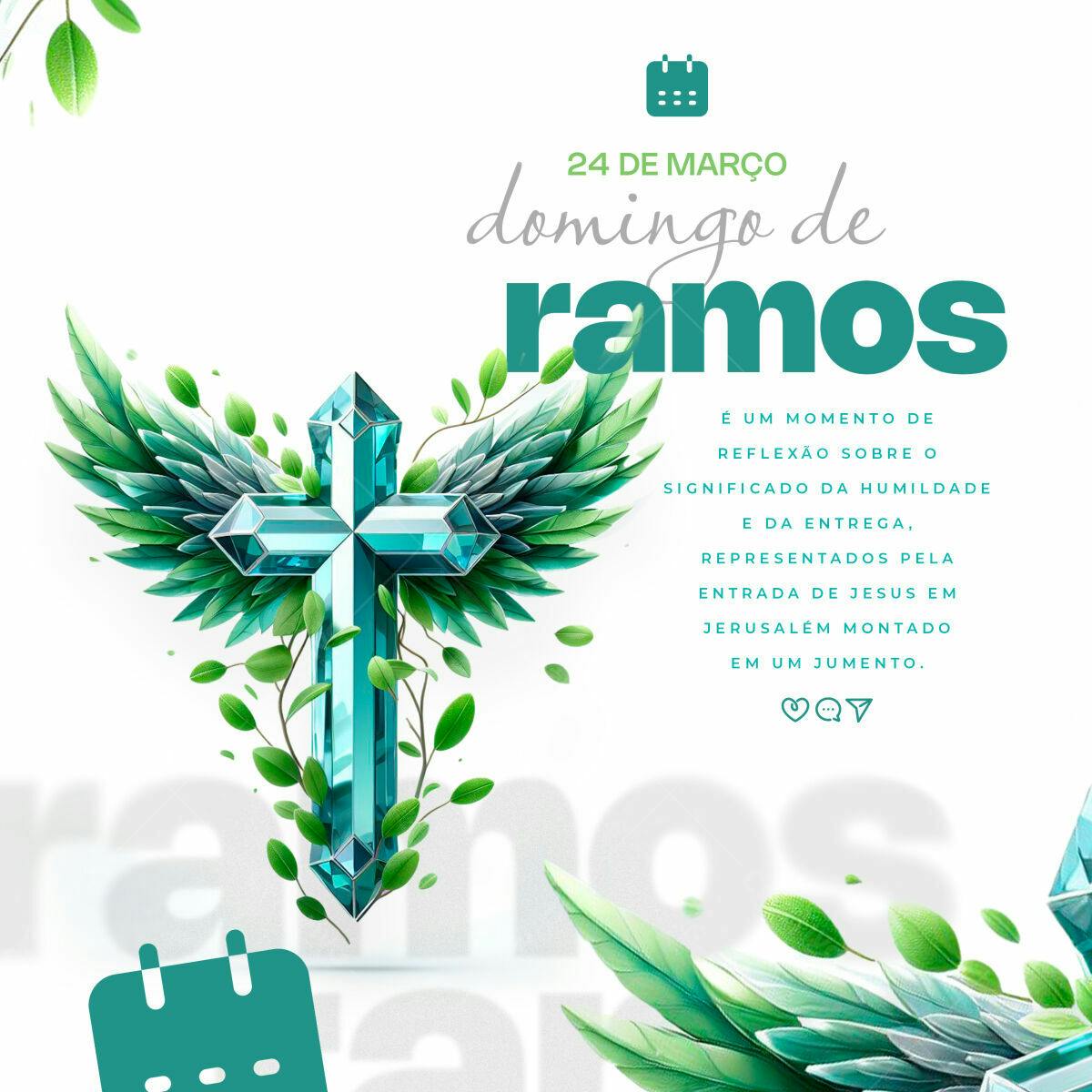 Imagem para Domingo de Ramos PSD Editável