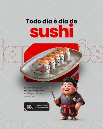Social media sushi todo dia é dia de sushi