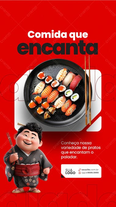 Story sushi comida que encanta