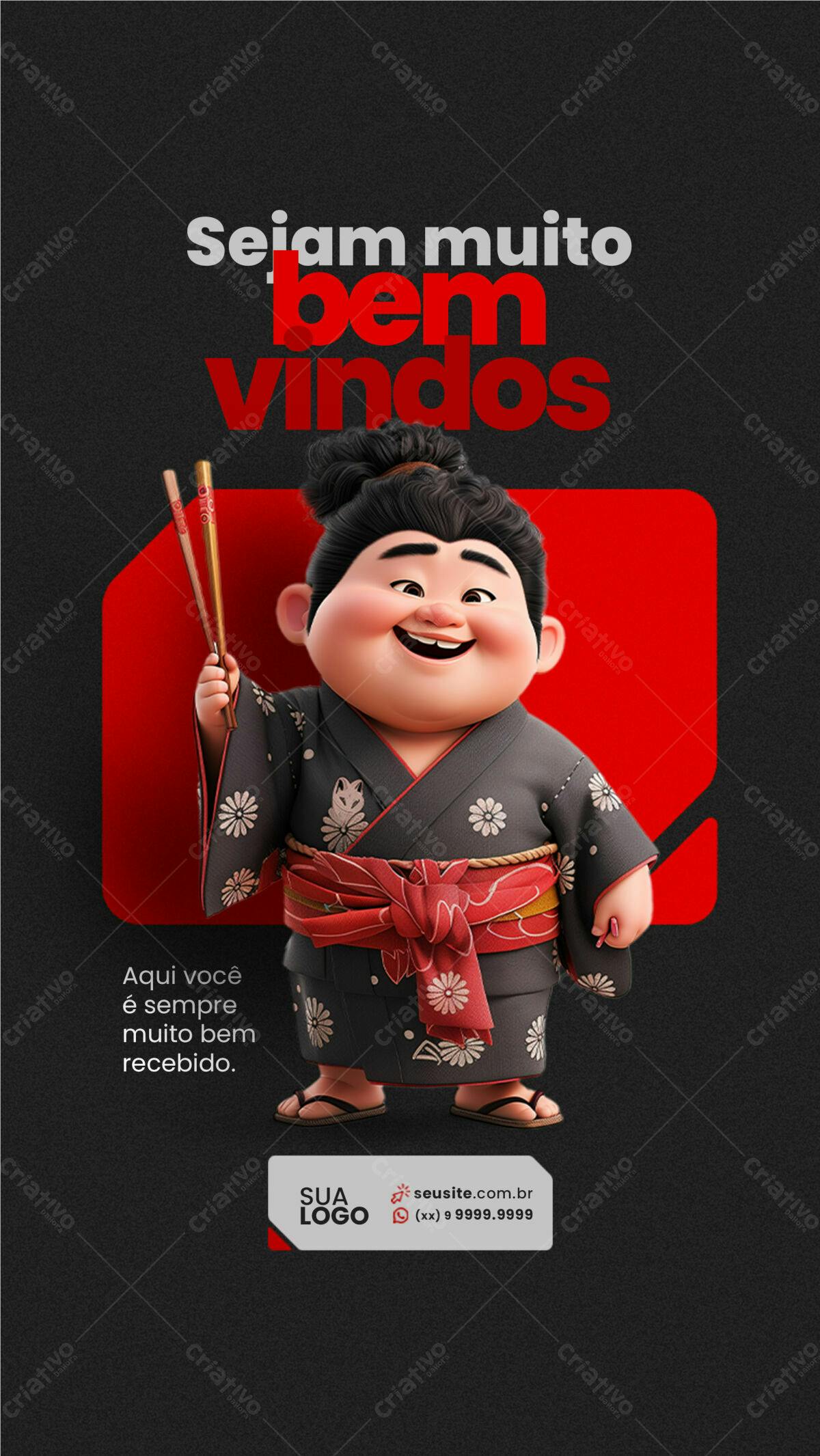 Flyer de Boas-Vindas PSD Editável