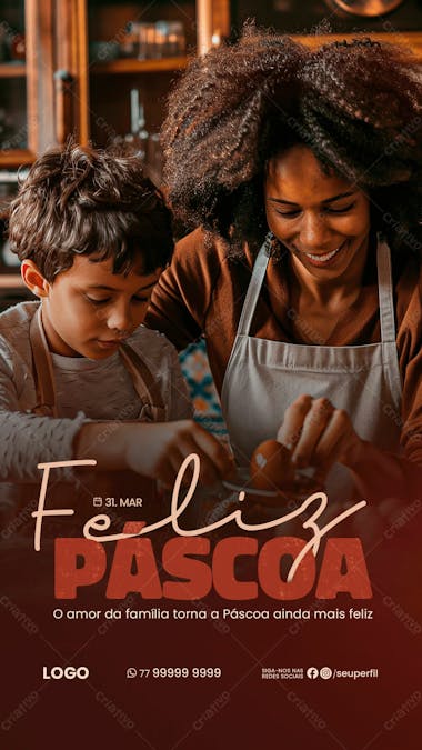 Social media feliz páscoa