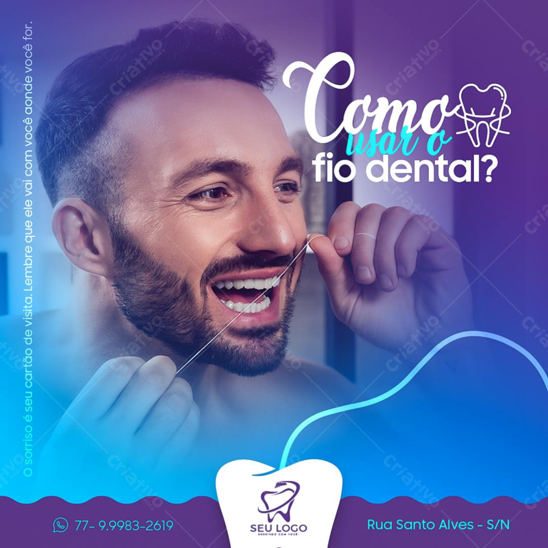 Postagem Instagram Higiene Bucal PSD Editável
