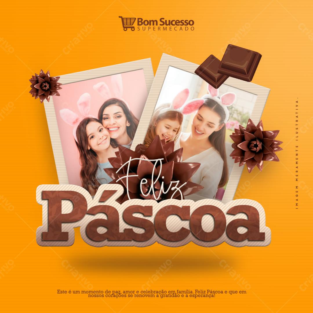 Flyer para Páscoa PSD Editável