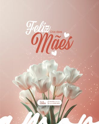 Social media dia das mães lindas tulipas