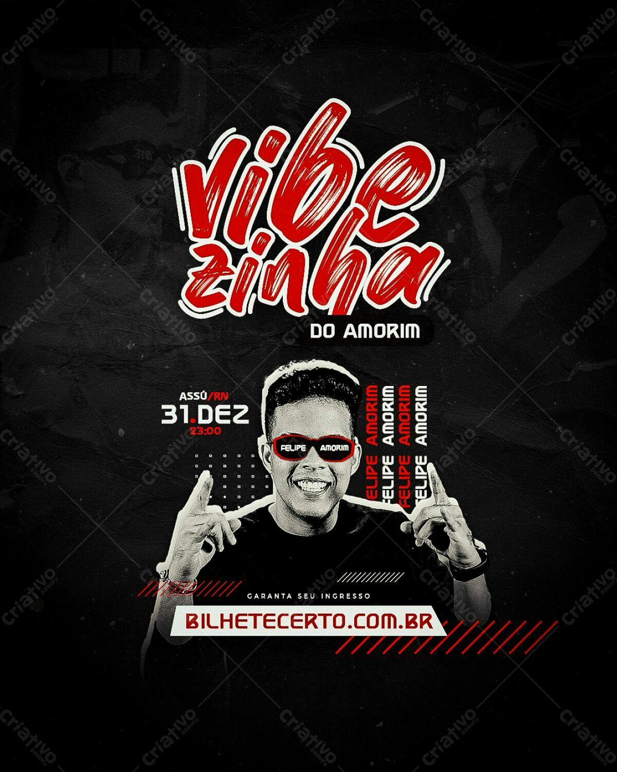 Flyer para Festa Vibezinha do Amorim PSD Editável