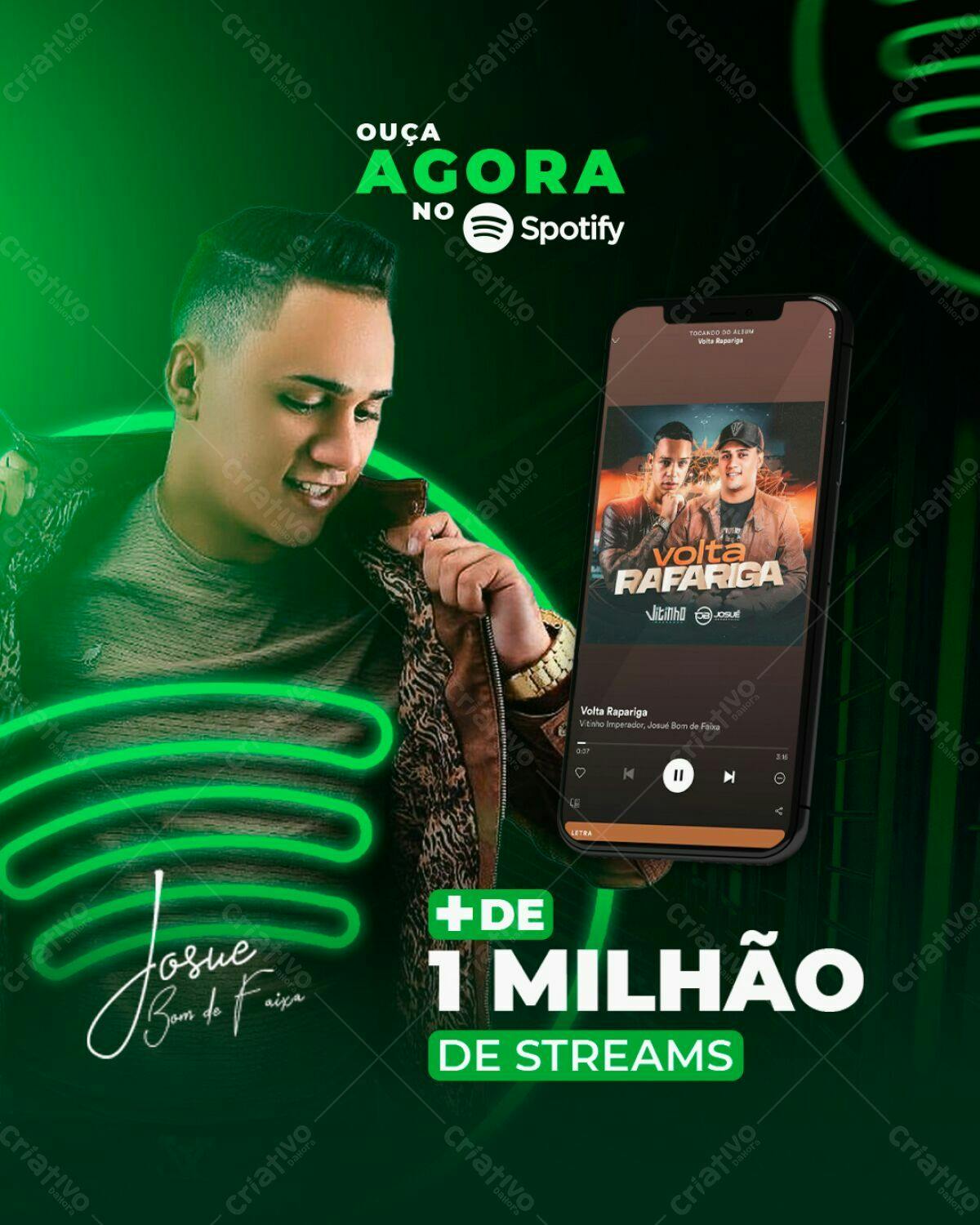 Arte para Divulgação Musical no Spotify PSD Editável