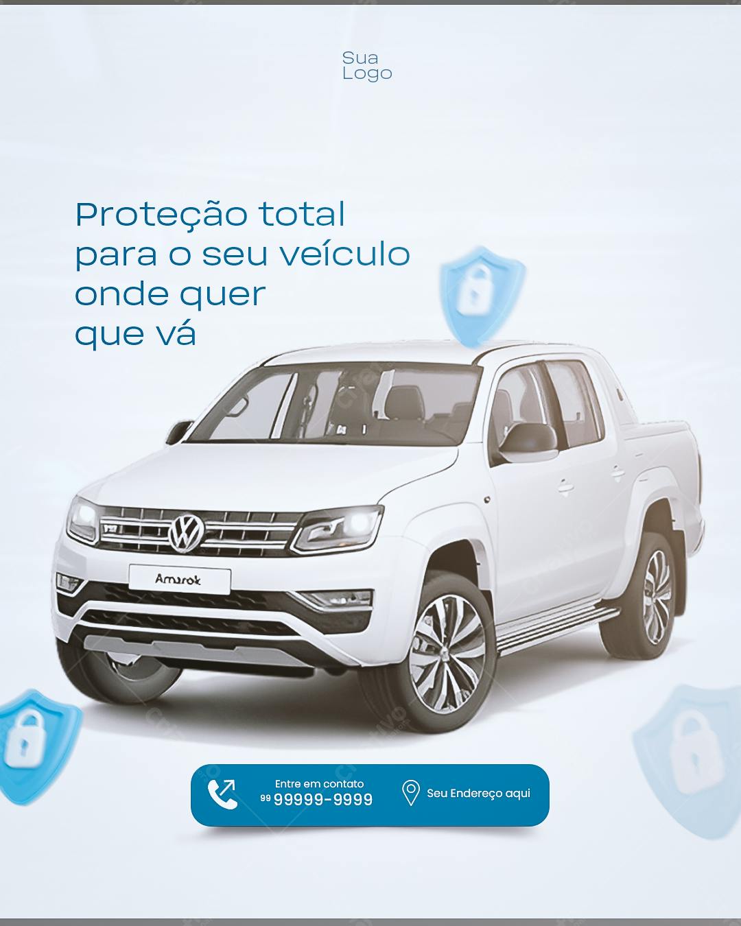 Anúncio Segurança Veicular PSD Editável