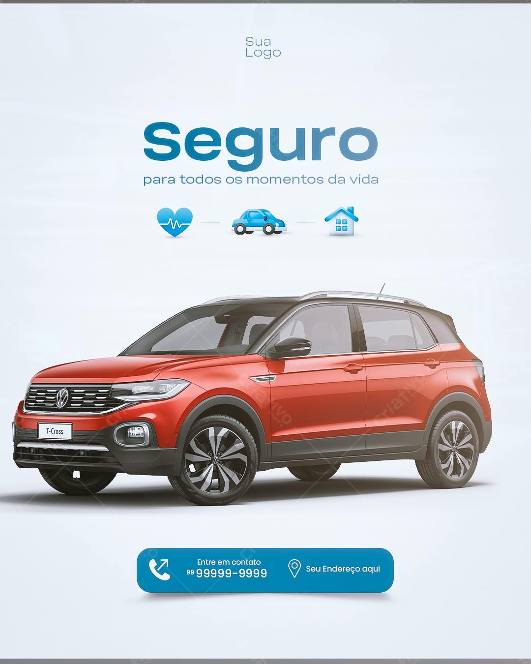 Flyer Seguro Auto PSD Editável
