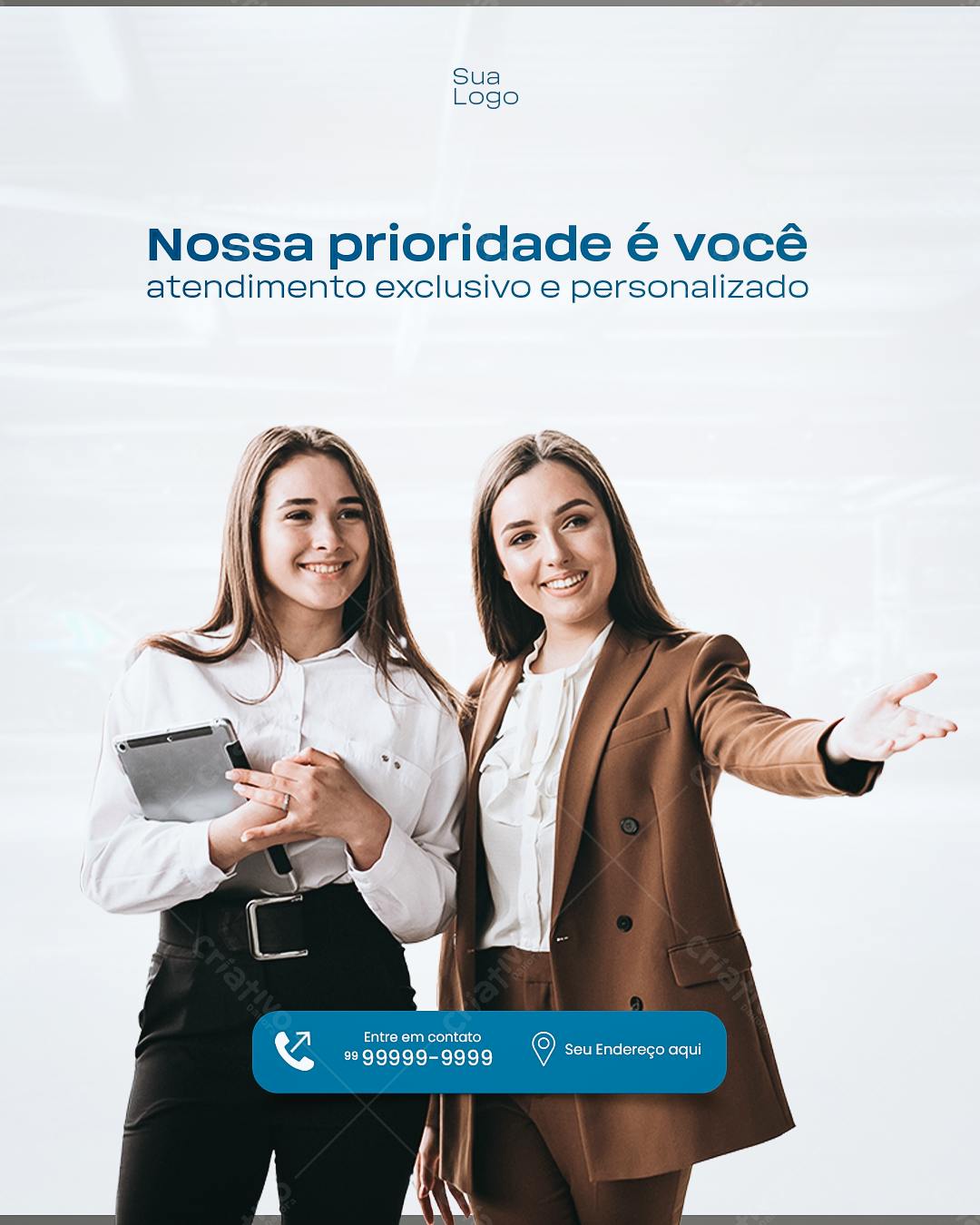 Flyer Atendimento Exclusivo PSD Editável