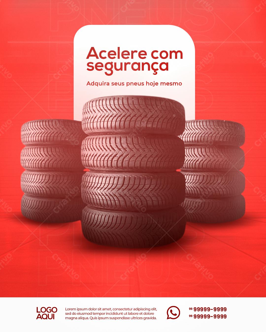 Flyer para Promoção de Pneus PSD Editável
