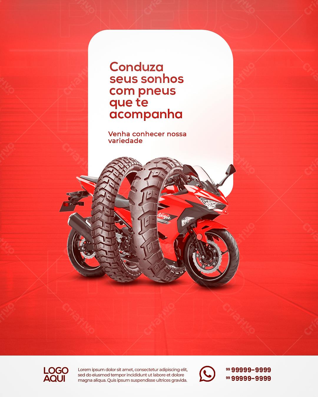 Flyer para Motocicletas e Pneus PSD Editável
