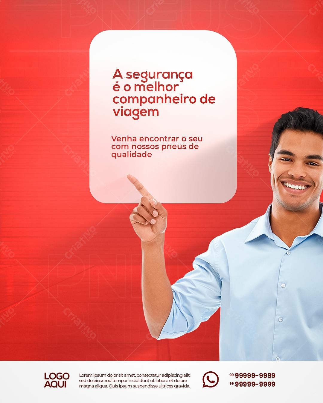 Flyer para Propaganda de Pneus PSD Editável