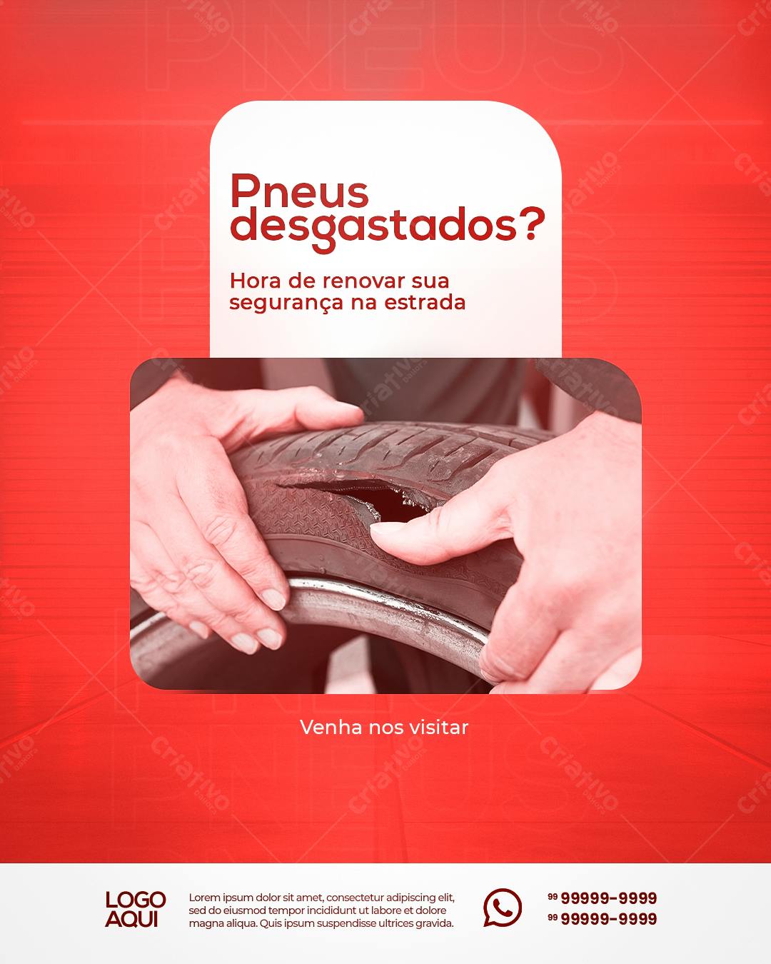 Post para Redes Sociais Segurança Veicular PSD Editável