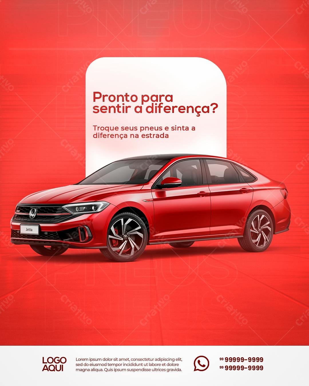 Flyer para Propaganda de Pneus PSD Editável