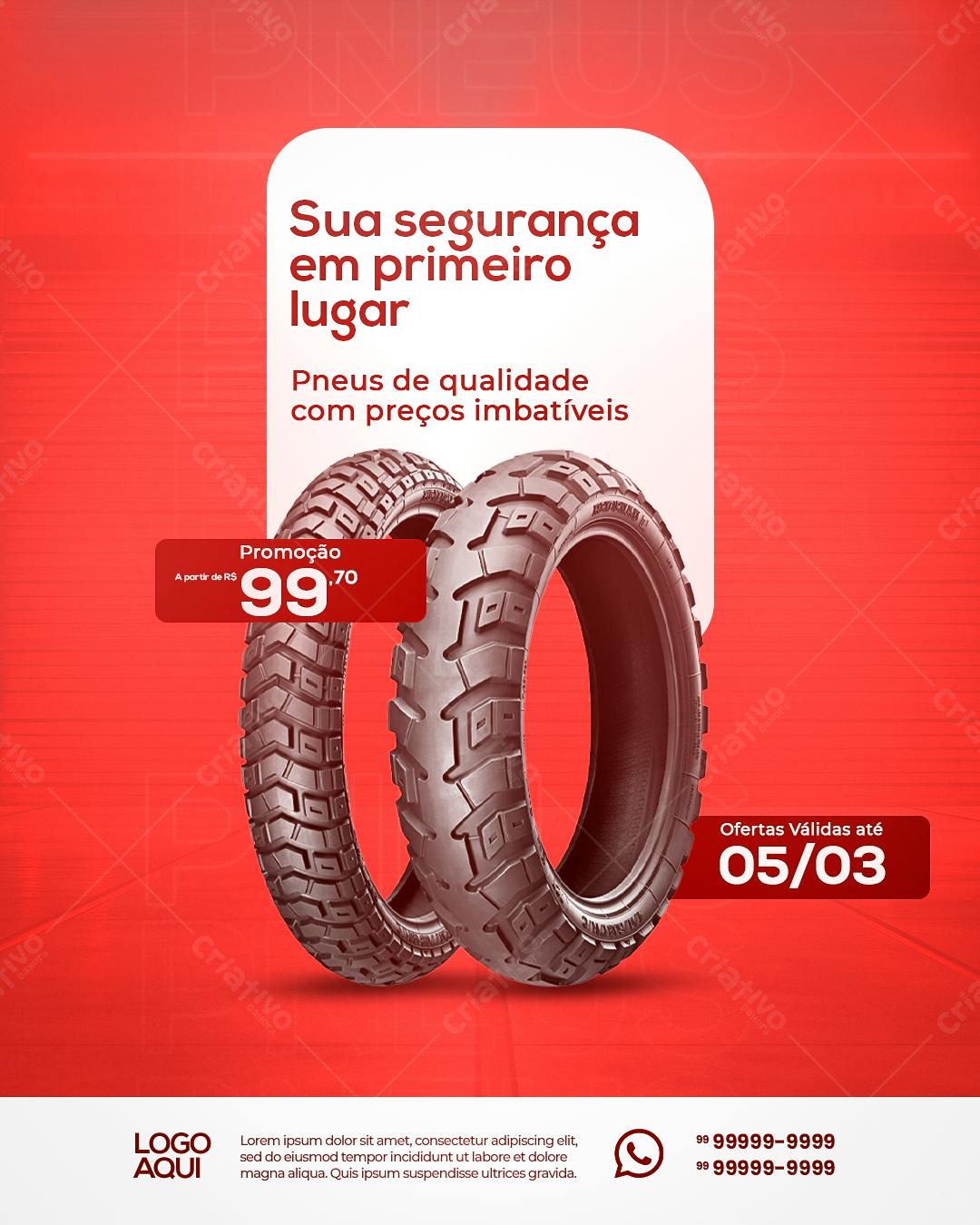 Flyer Promoção Pneus PSD Editável