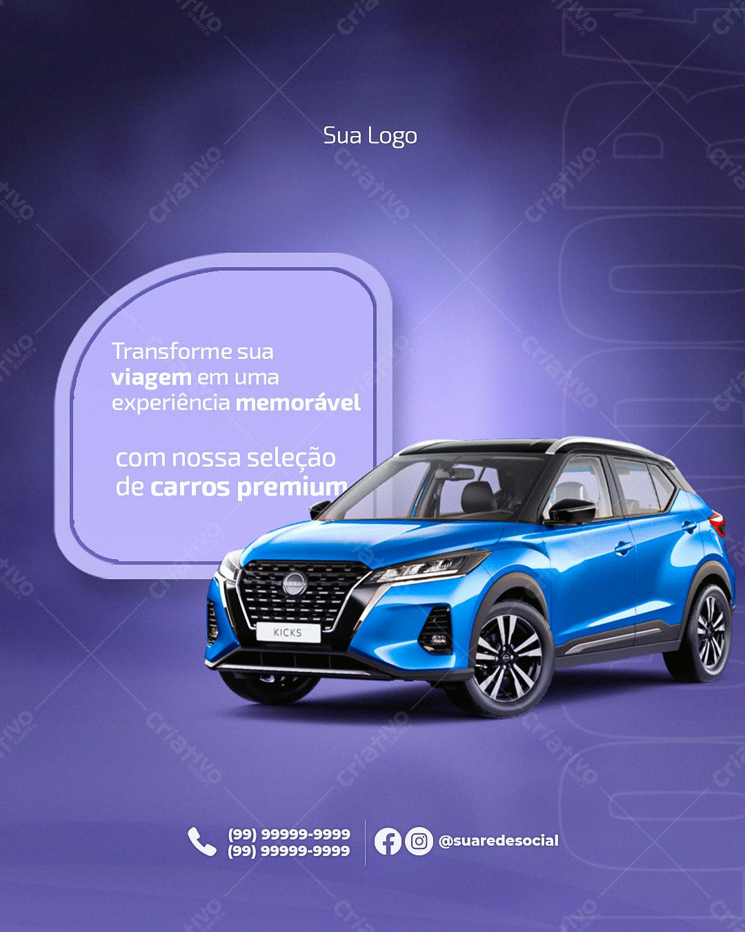 Flyer Aluguel de Carros Premium PSD Editável