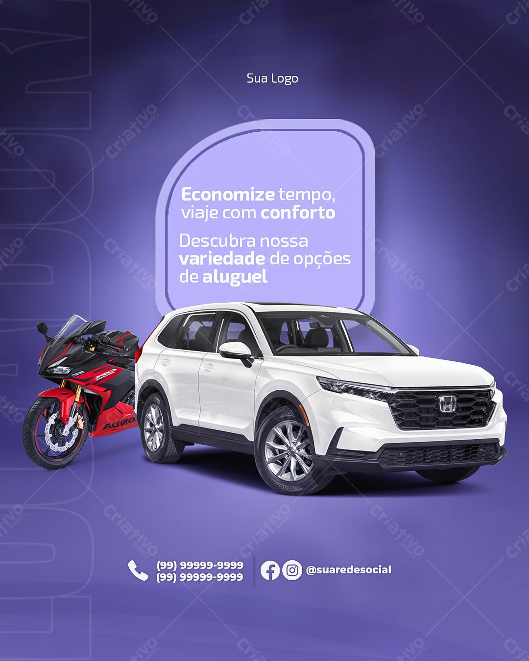 Flyer Aluguel de Veículos PSD Editável