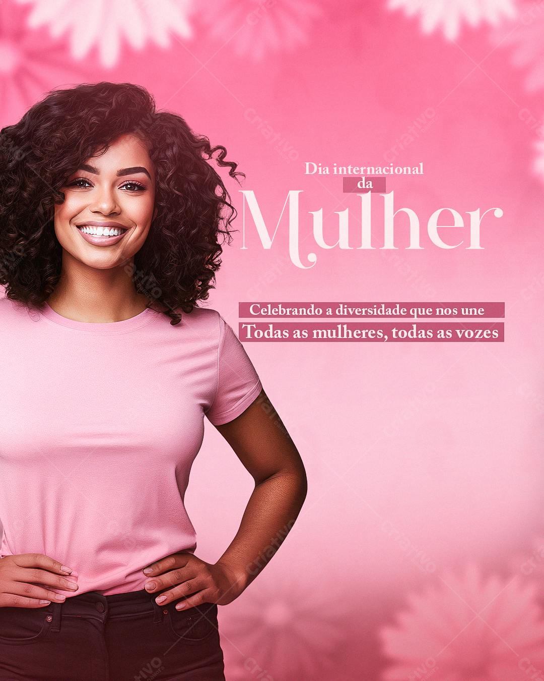 Flyer Dia Internacional da Mulher PSD Editável