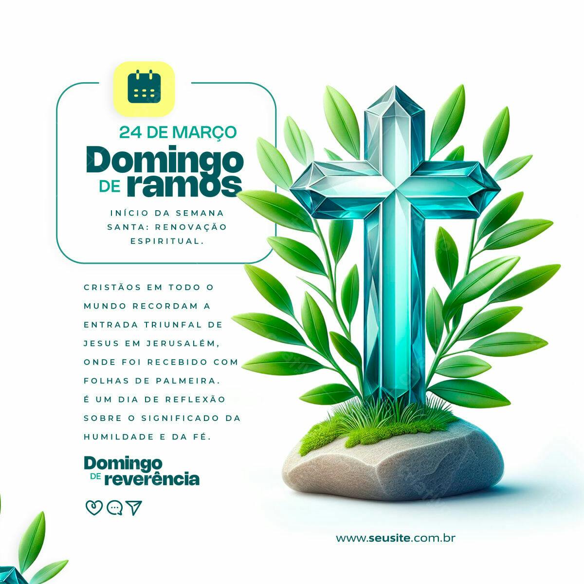 Flyer Domingo de Ramos PSD Editável