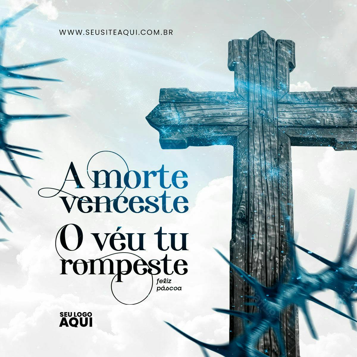 Flyer Páscoa Religioso PSD Editável