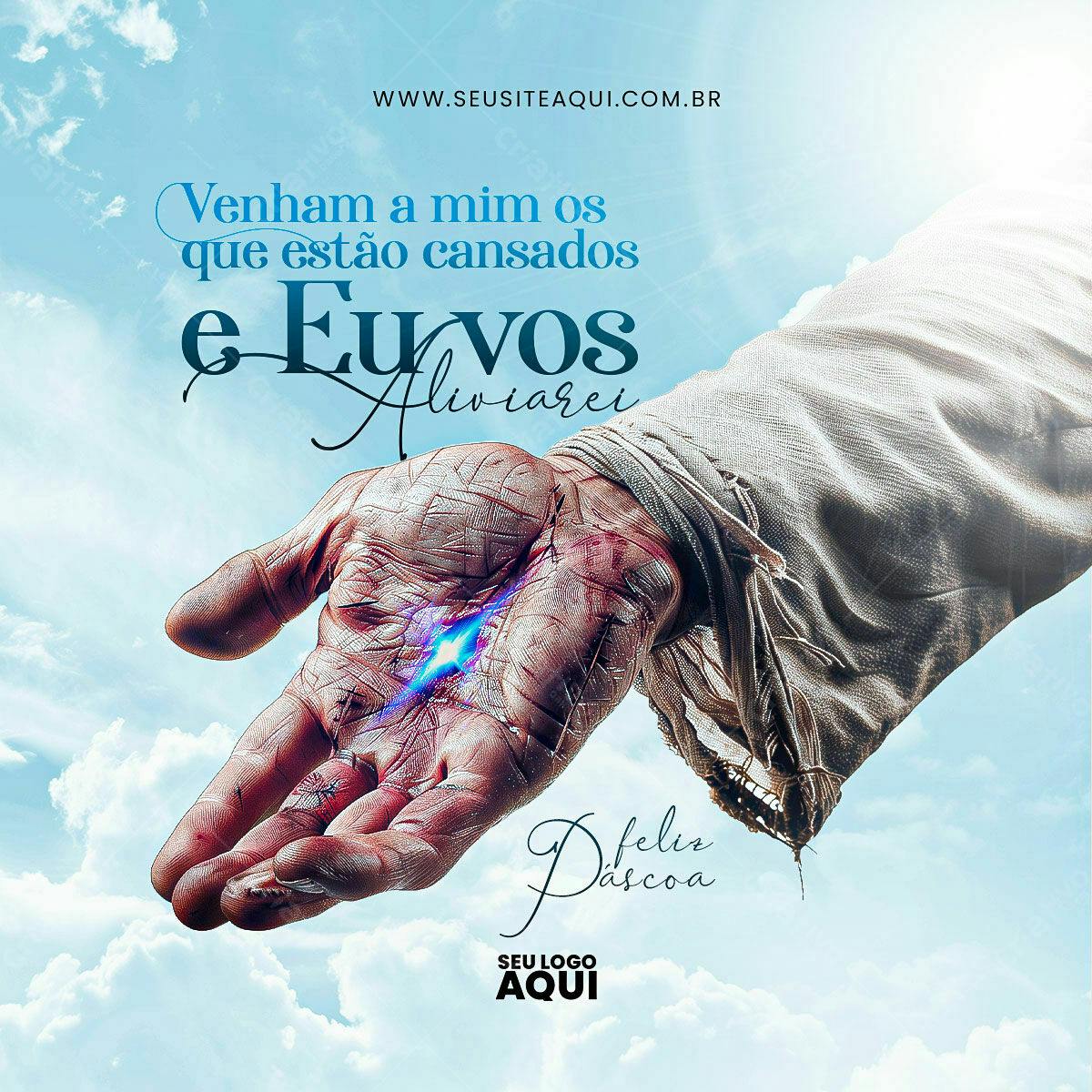 Flyer para Páscoa PSD Editável