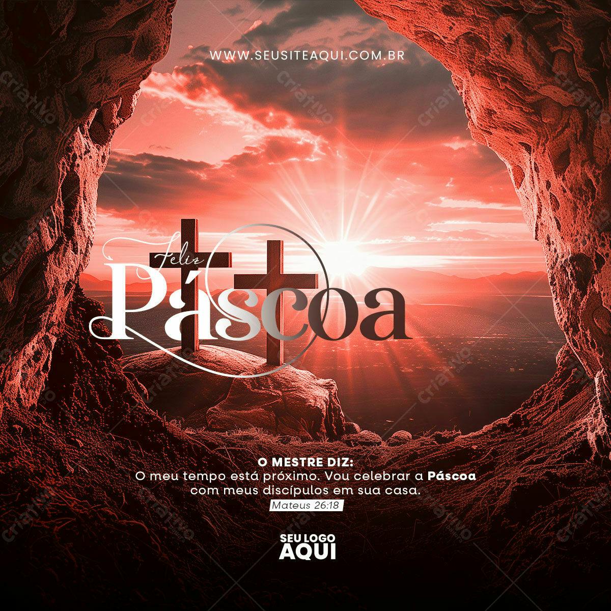 Flyer para Páscoa PSD Editável