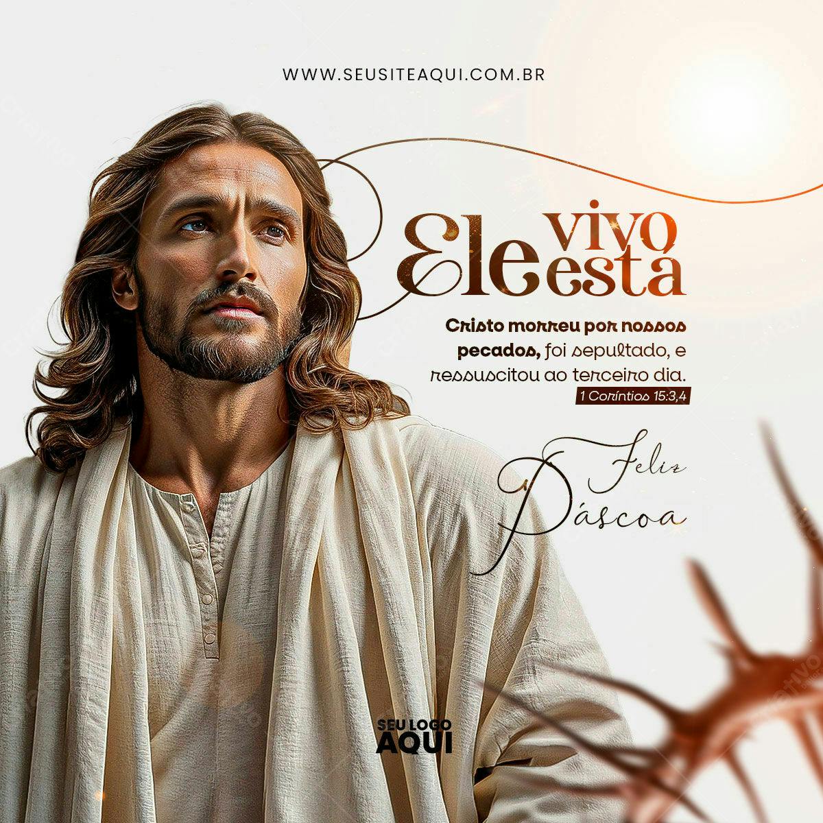 Postagem para Páscoa PSD Editável