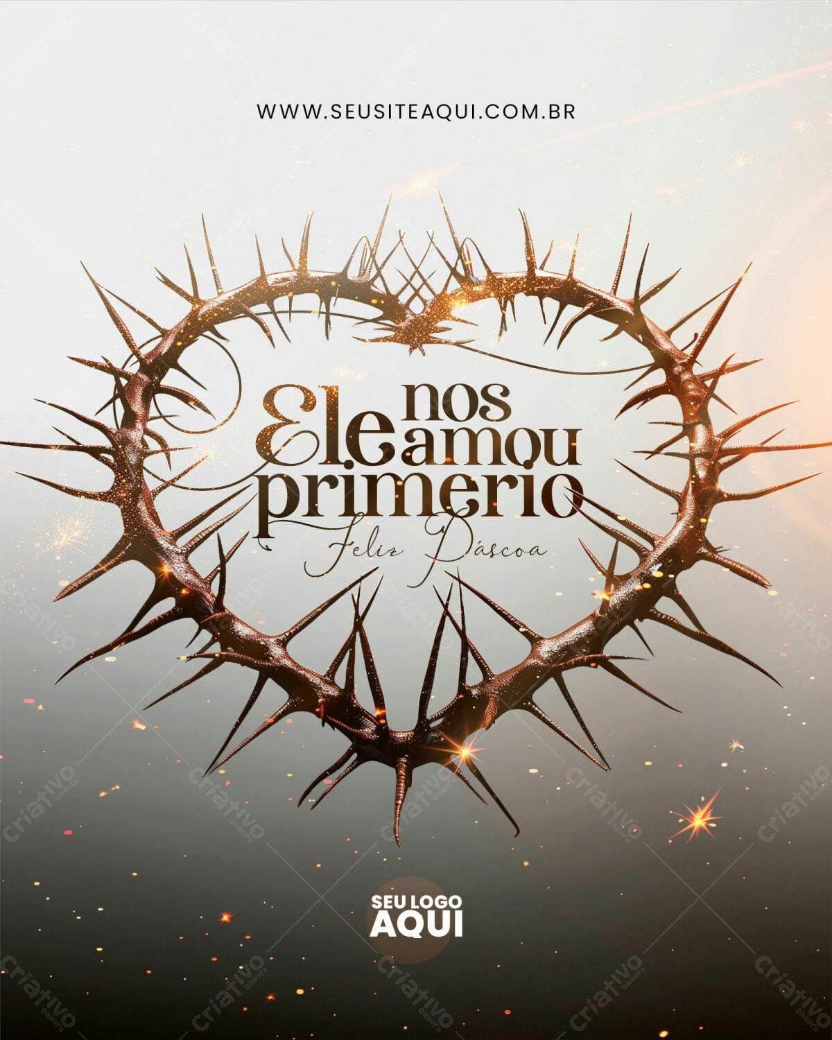 Flyer Páscoa Cristã PSD Editável
