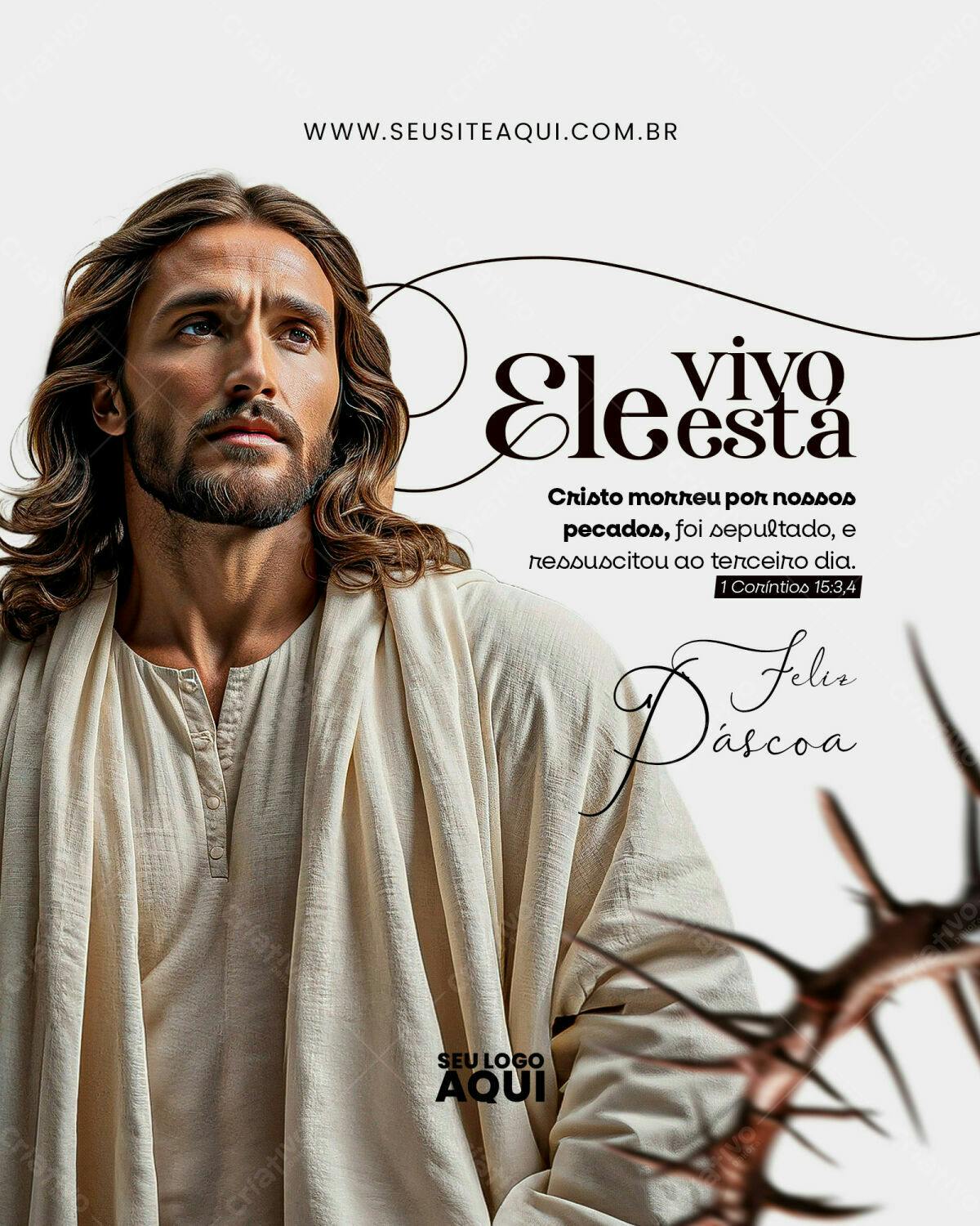 Flyer para Páscoa PSD Editável