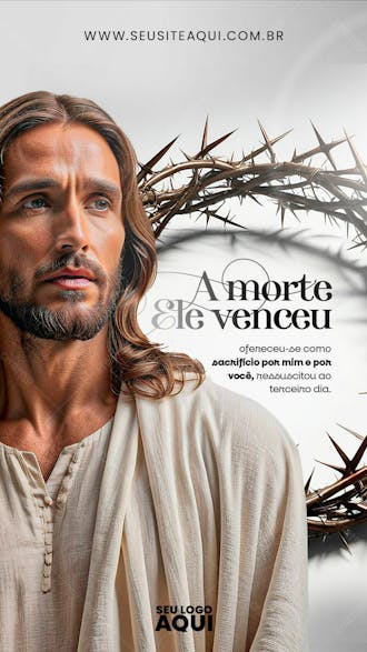 Story páscoa | jesus | psd editável