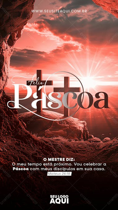 Story páscoa | jesus | psd editável