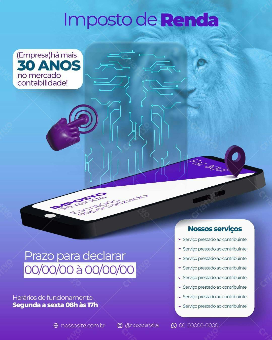 Flyer Imposto de Renda PSD Editável