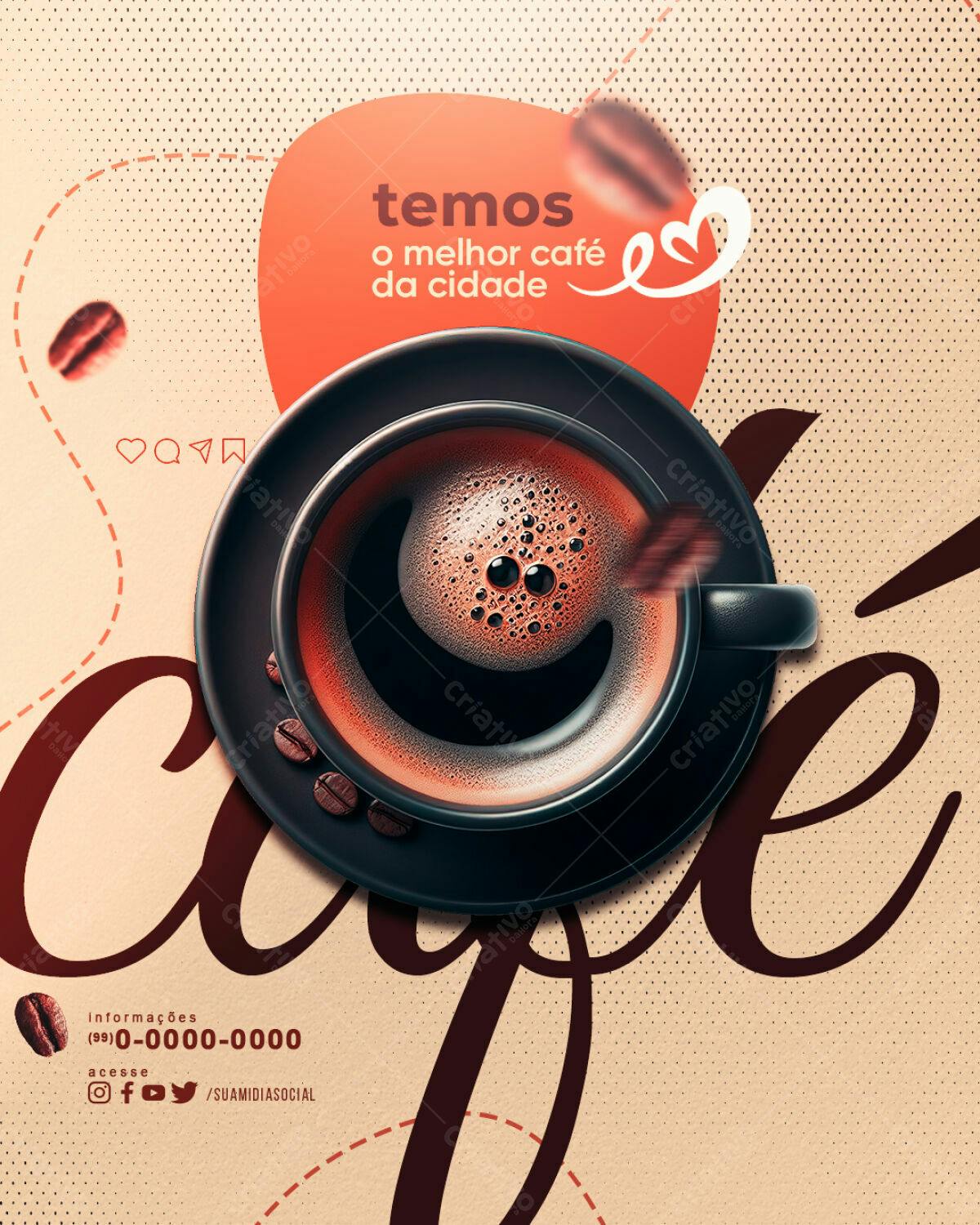 Flyer para Cafeteria PSD Editável