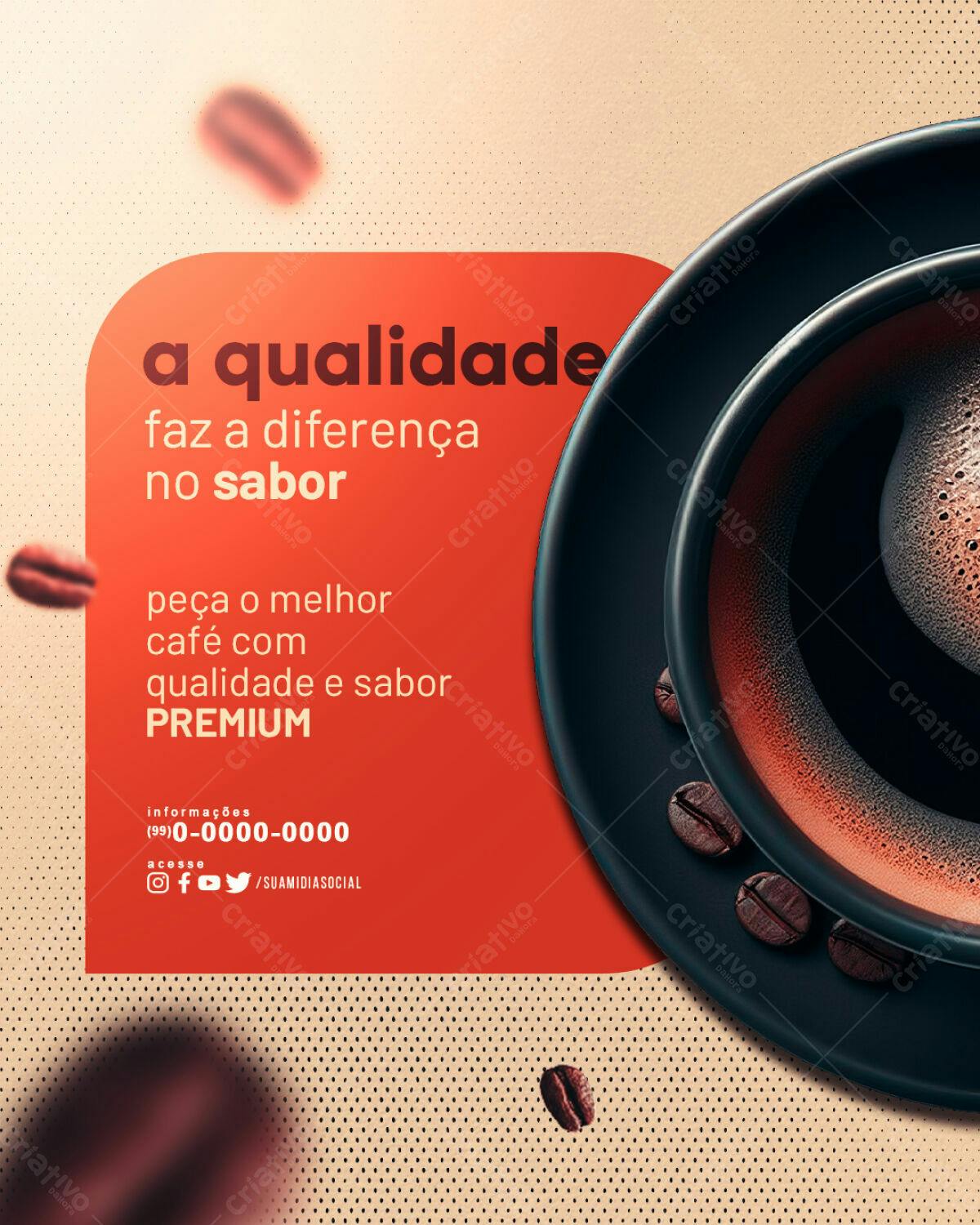 Flyer para Cafeteria PSD Editável