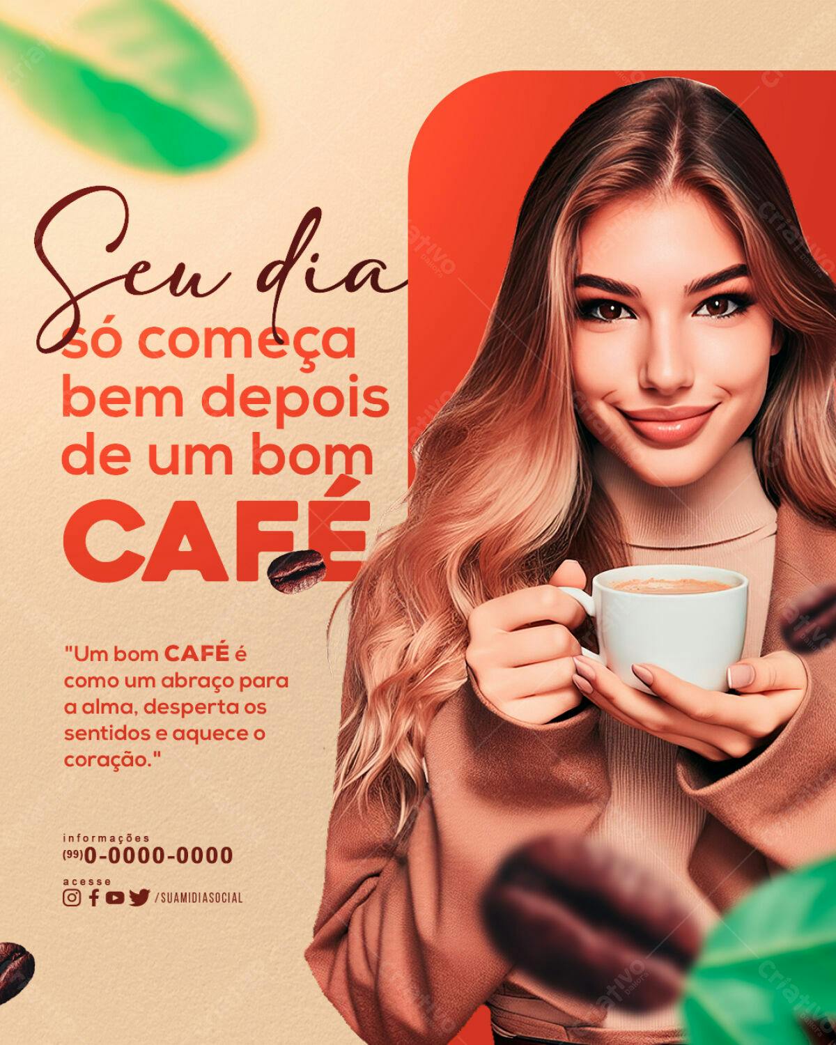 Flyer para Cafeteria PSD Editável