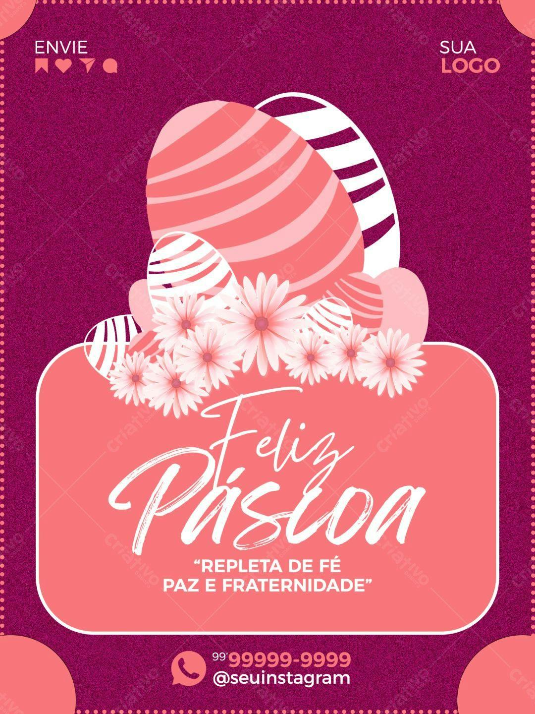 Flyer para Páscoa PSD Editável