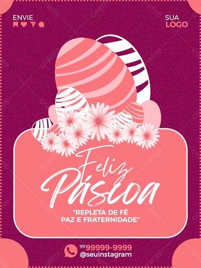 Flyer para Páscoa PSD Editável
