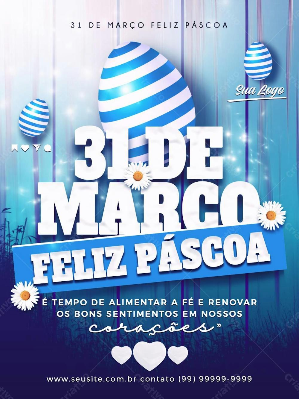 Social Mídia Flyer - Feliz Páscoa