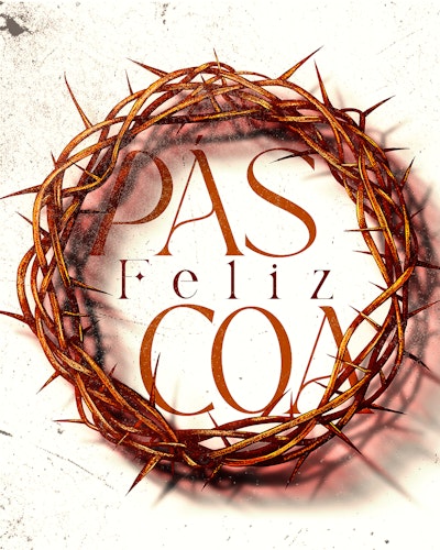 Imagem Páscoa Feliz PSD Editável