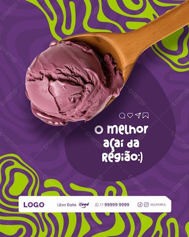 Social media açaí açaiteria