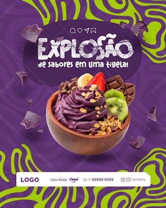 Social media açaí açaiteria