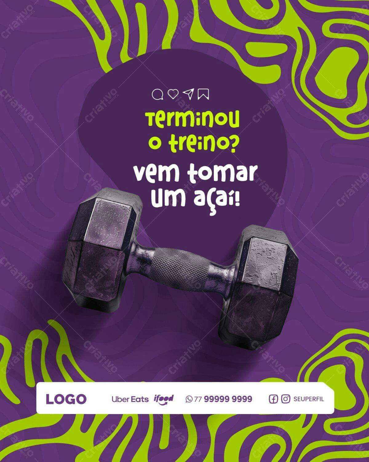 Post para Academia PSD Editável