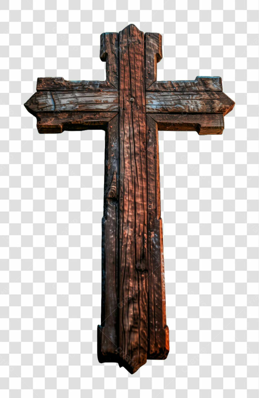 Icone Cruz de Madeira PNG com fundo transparente