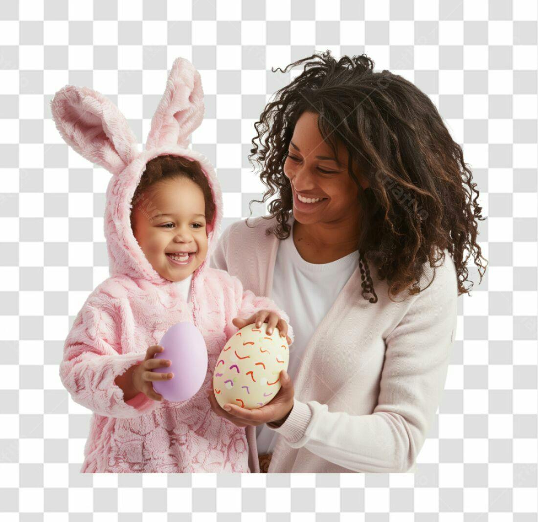 Imagem Páscoa Família PNG com fundo transparente