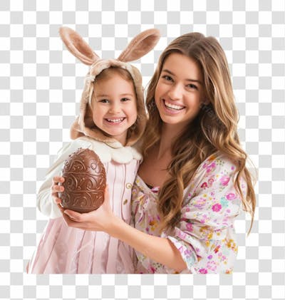 MÃE E FILHA | PÁSCOA | EASTER | IMAGEM SEM FUNDO | PNG