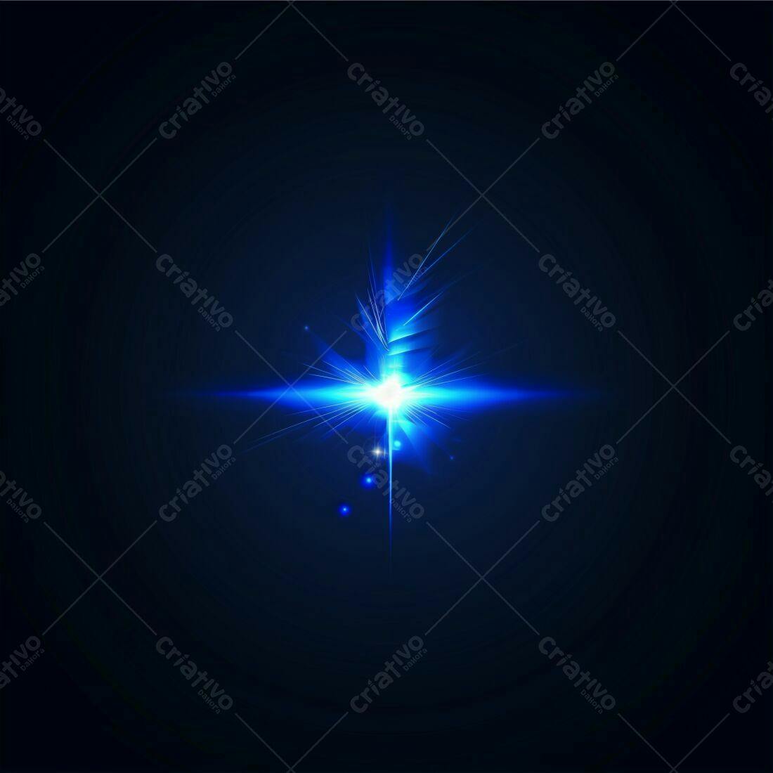 Explosão de Luz Azul Eletrizante