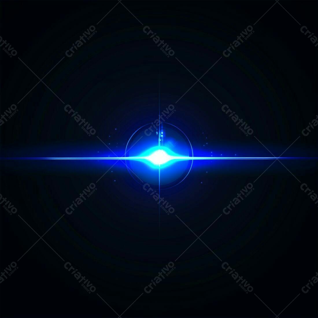 Brilho azul intenso no espaço