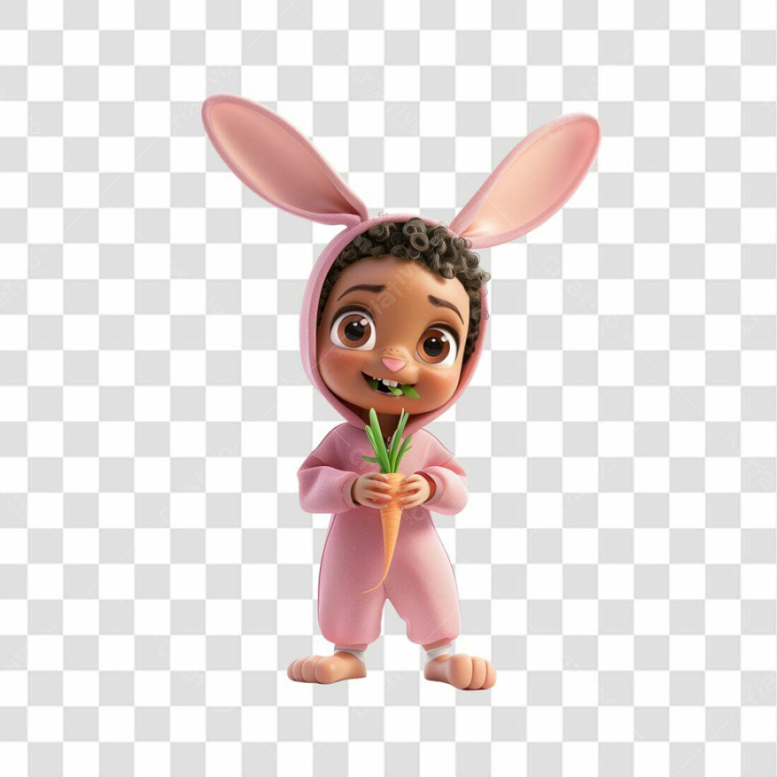 Icone Páscoa Coelho Rosa PNG com fundo transparente
