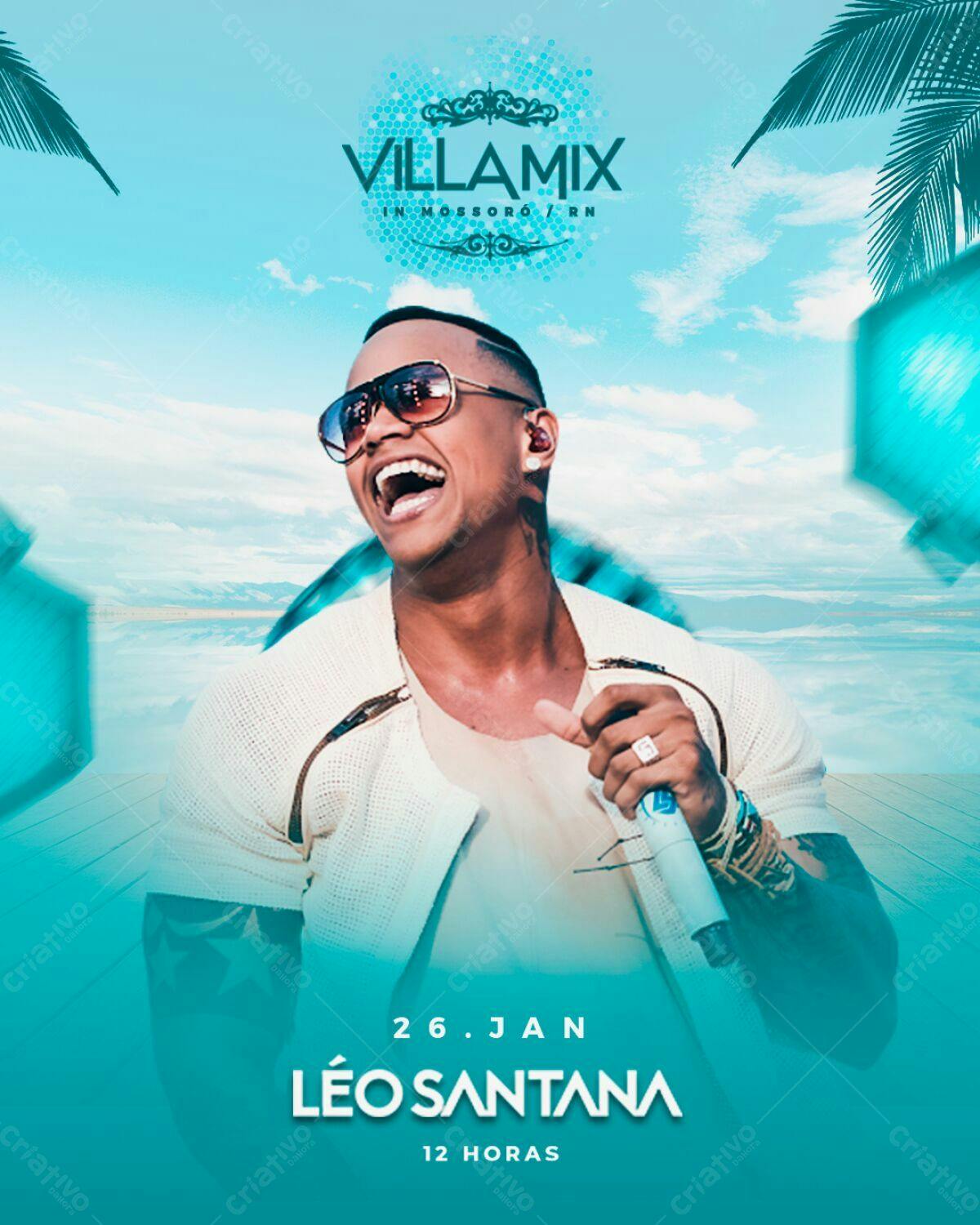 Flyer para Show Léo Santana PSD Editável